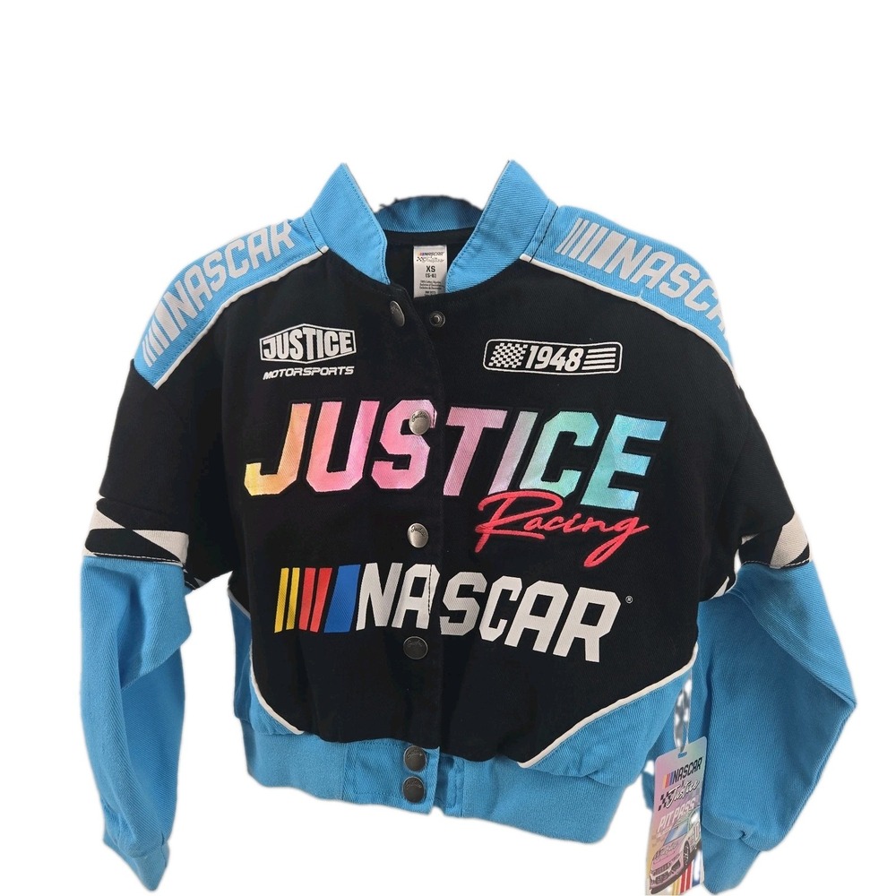 Girls Size 5/6 Justice NASCAR Racing Jacket Nwt